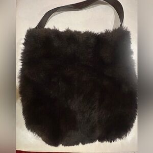 Brown Fur Handbag